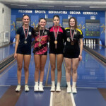 Iz leve: Zoja Rozina (2. mesto), Julija Rudolf (1. mesto), Eli Pirc in Tina Kranjec (3. mesto)